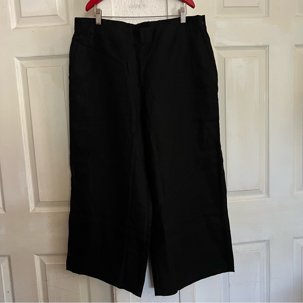 J. Jill Black Wide-Leg Pants